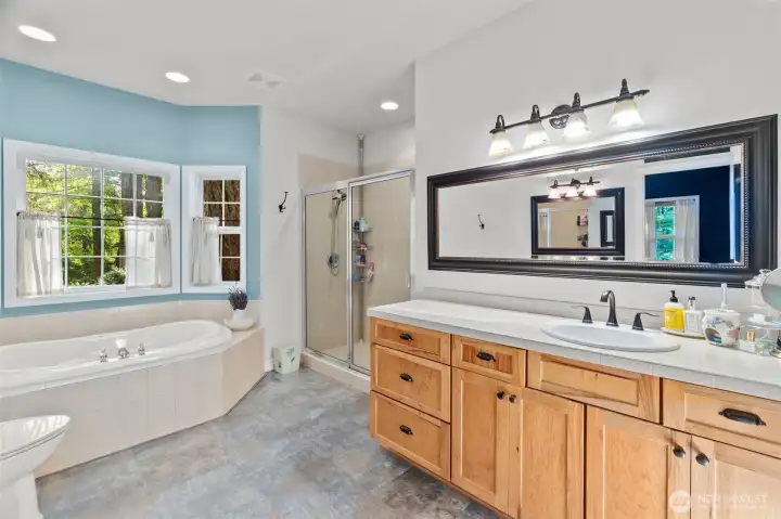 Primary Bathroom 5-piece with dual shower heads Primary Bathroom 5-piece with dual shower heads