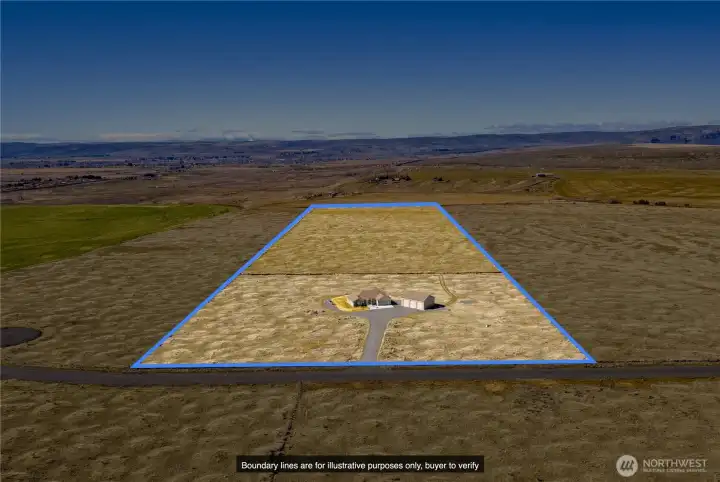 Aerial of property perimeter...