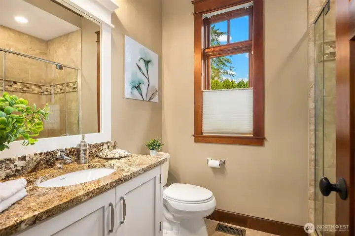 3/4 bath on Main level