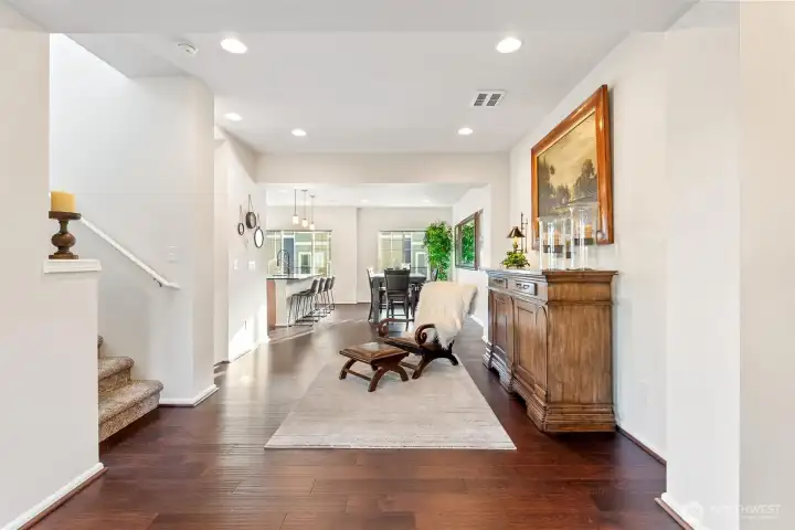 Top of stairs to kitchen
