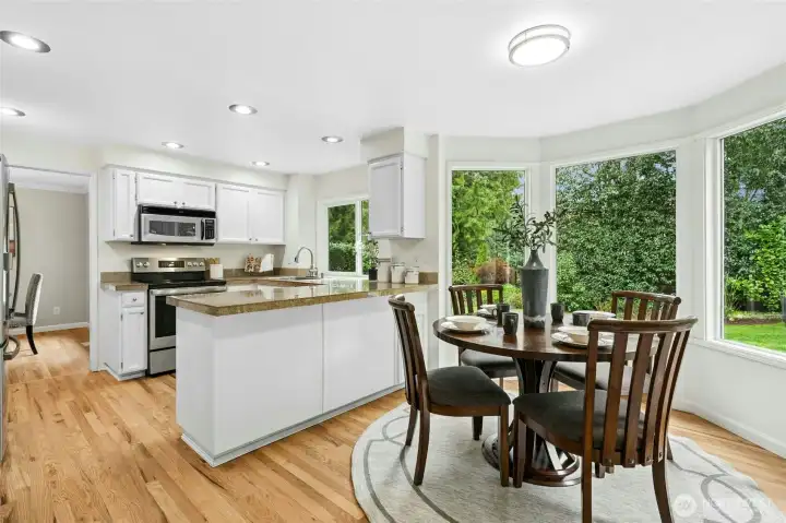 Note the newly refinished hardwoods throughout.