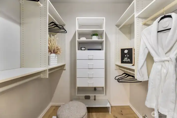 Primary closet.