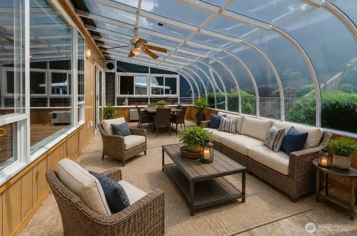 Virtually staged sun room