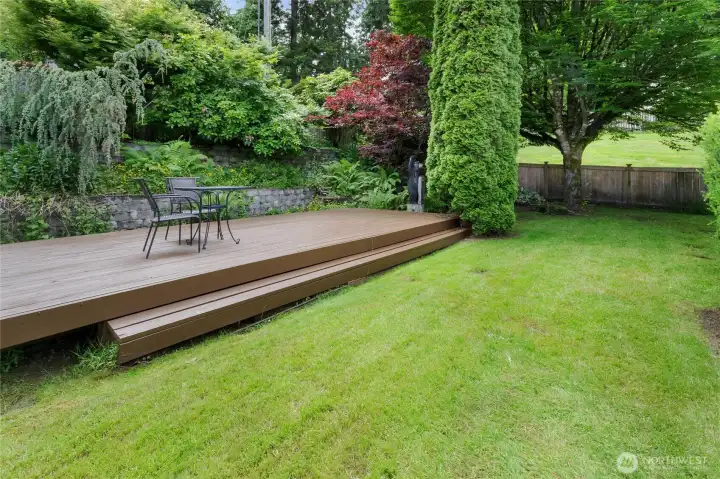 200 sf stand-alone deck provides an incredible outside living space!