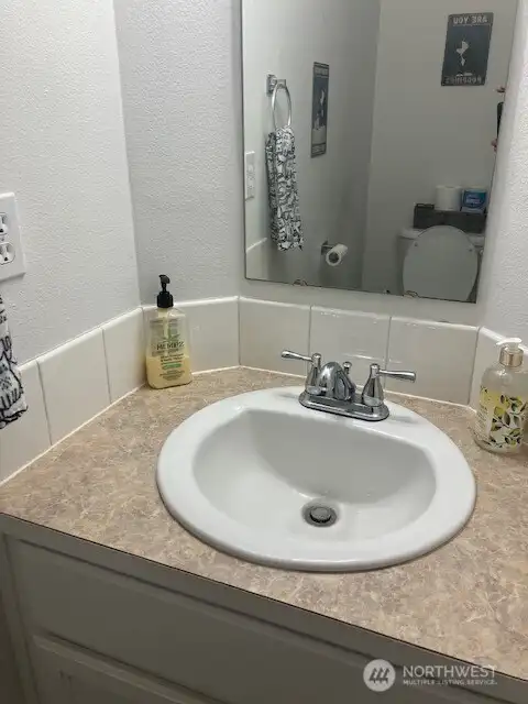 half bath on main floor.