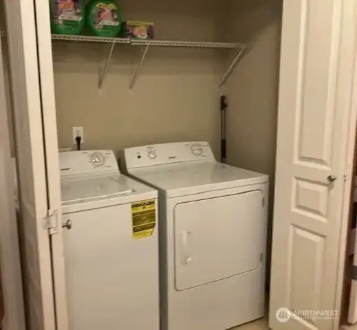 Utility area in hall upstairs. W&D Stay!
