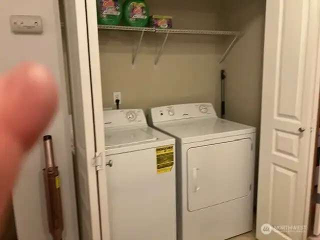 Utility area in hall upstairs. W&D stay!