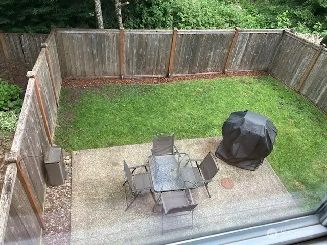 view of secluded back yd from upper level!