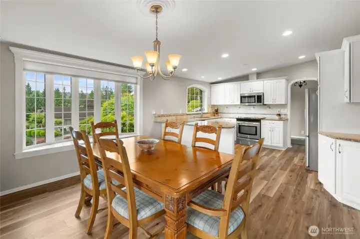 Dining room, with window seat.