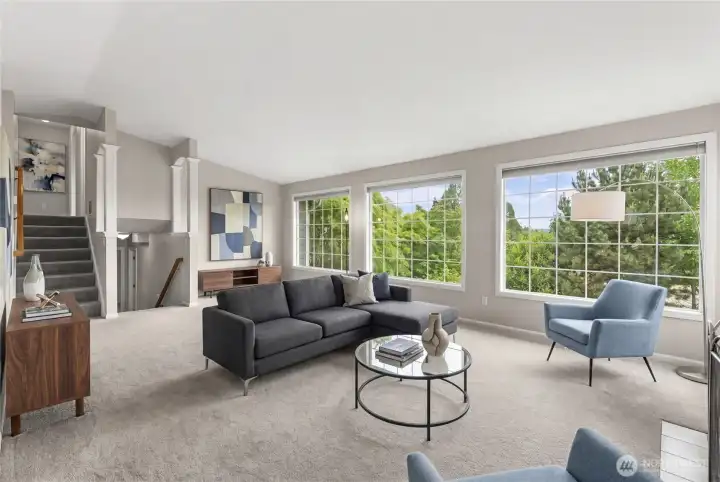 Virtually Staged Living Room