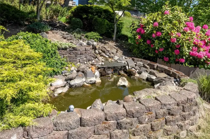 Pond with Waterfall feature.