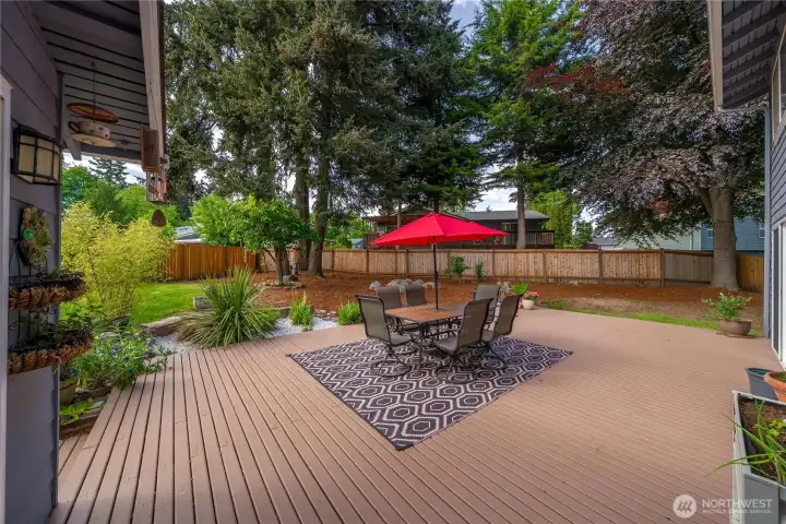 Enjoy your own private park in your backyard.  Fully fenced with mature landscaping