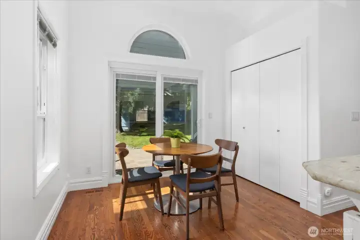 Breakfast nook off the kitchen
