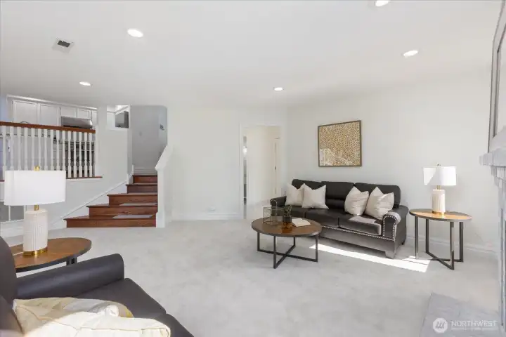 One bed & 1/2 bath down the hallway