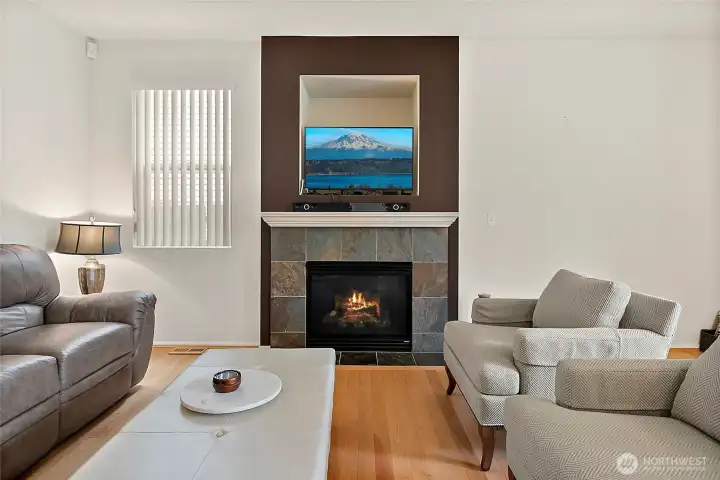 Family room with gas fireplace Family room with gas fireplace