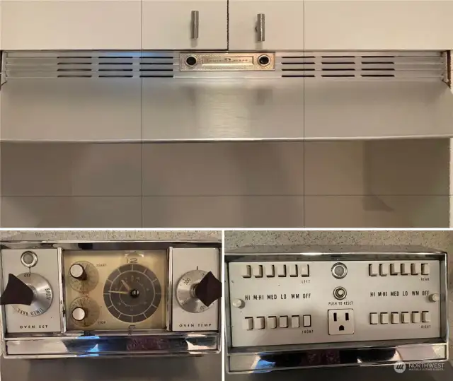 If you're into vintage, you'll love this old Hotpoint stove and hood vent!