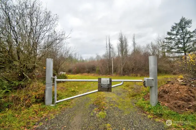 Gate for security and access.