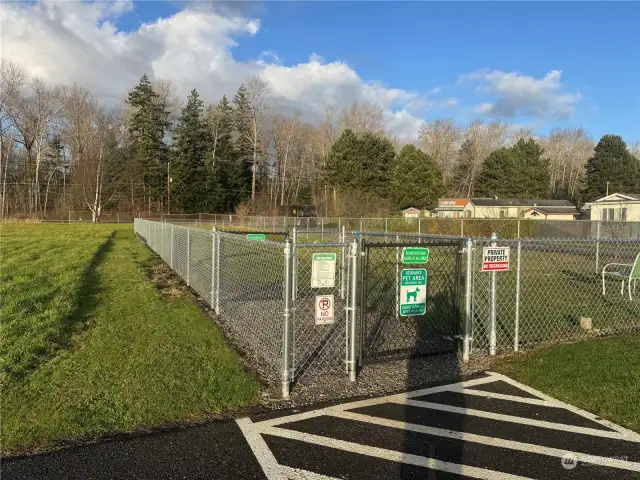 Dog area fully fenced