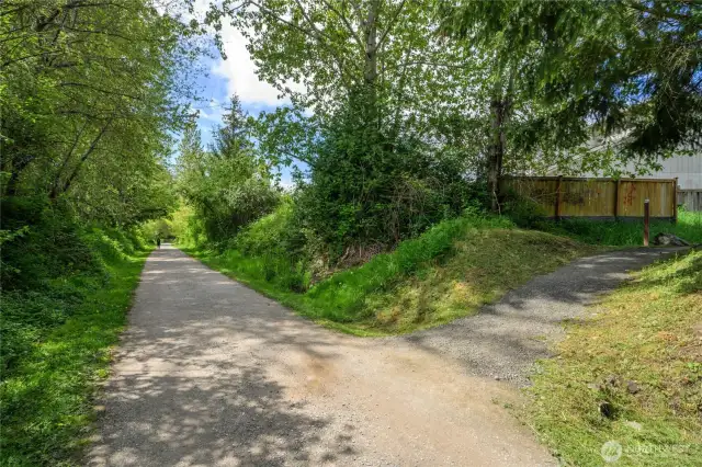 Your own entrance right onto Railroad Trail!