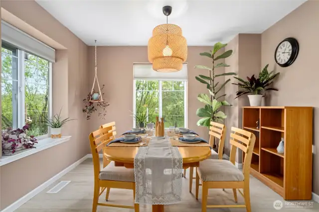 Natural light makes your dining area cozy and inviting