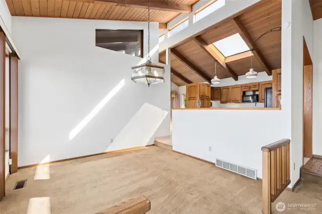 Tons of natural light filled living spaces
