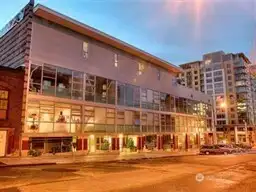 Modern building in the middle of highrises