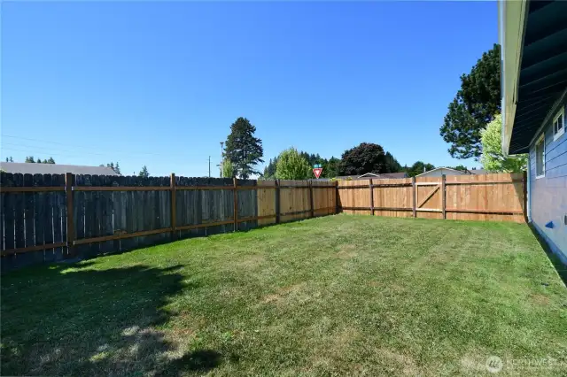 Private Fenced Back Yard