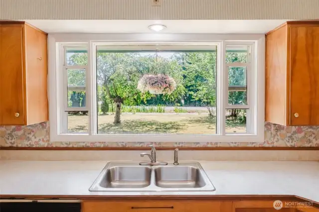 Beautiful landscape to see out each window.