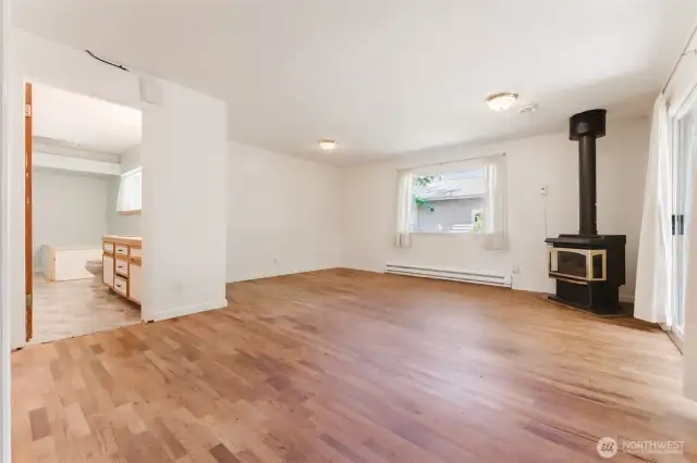 Primary Bedroom with gas fireplace.