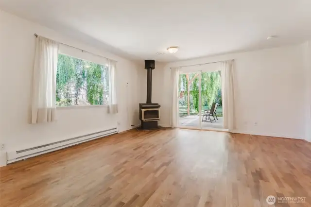 Primary Bedroom with gas fireplace.