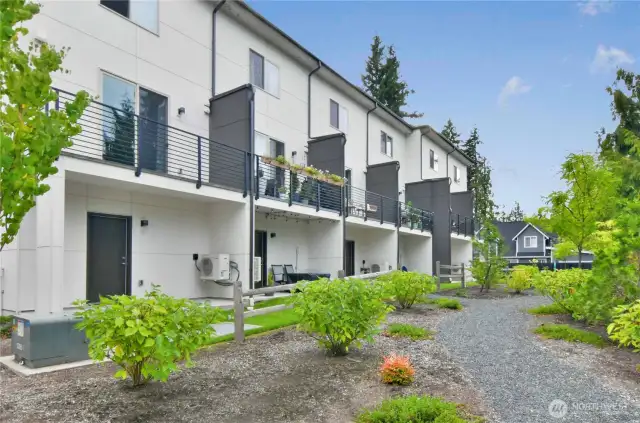 Semi-private yard space and patio