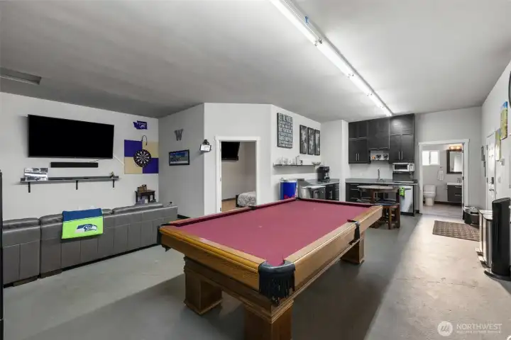 Extra finished room inside game room perfect for quests