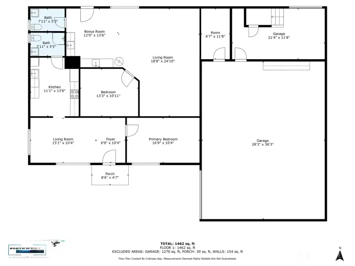 Exterior Game Room/ADU/Shop Floorplans