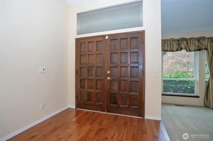 Impressive double-door entry.