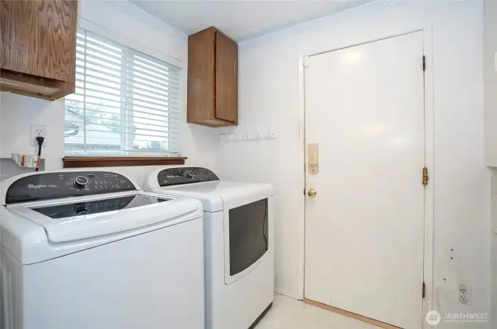 Utility room with convenient direct access to the garage.