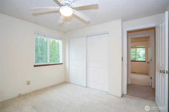 Loft space complete with a closet.