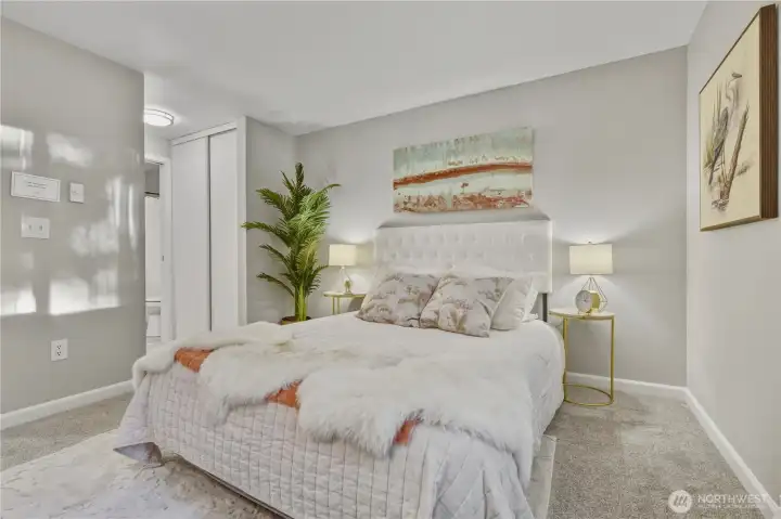 Filled with natural light with new carpet, fresh paint, and updated lighting throughout.