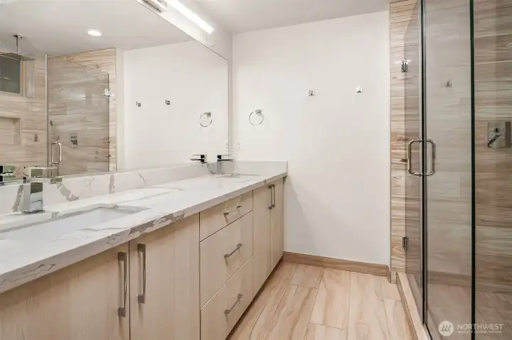 Primary suite bathroom on third floor.