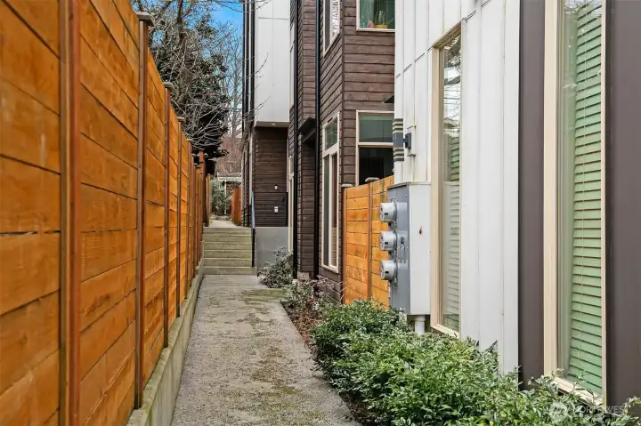 Another access view of the unit from the street side.