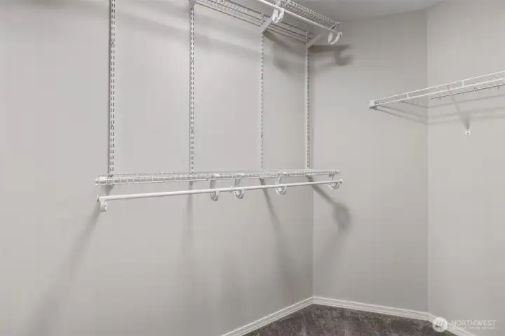 Spacious walk in closet