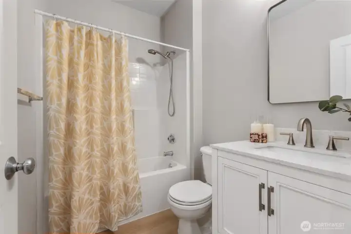 Second full bath with new vanity and fixtures