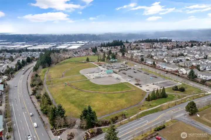 Sunset Park is one of Lakeland Hill's parks to enjoy featuring a skate park, baseball fields, open space, etc