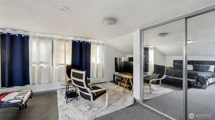 Huge bedroom in MIL apartment offers huge closet.