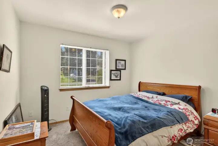 Spacious second bedroom with large closet.