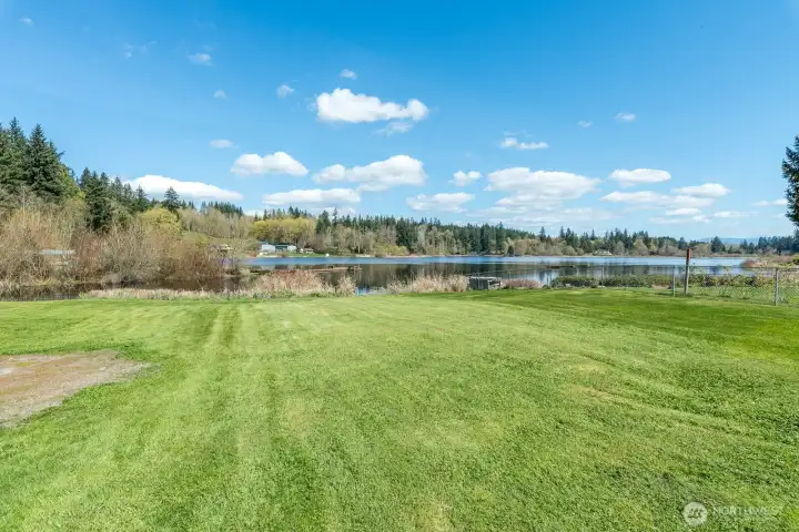 Sit back and enjoy the unobstructed view and access to the lake.