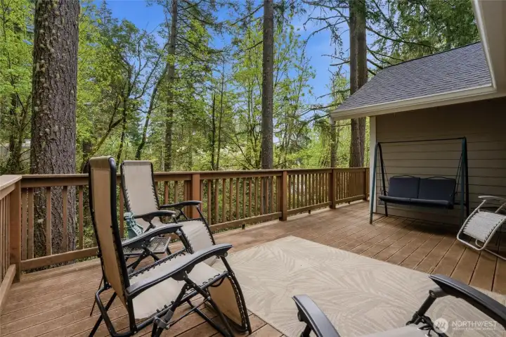 A private deck off the primary suite is the perfect place to reconnect after a long day.