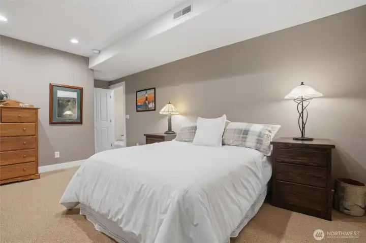 Another bedroom is located in the lower level of this home and is a perfect place for guests.  They will have their own bathroom on this level as well.