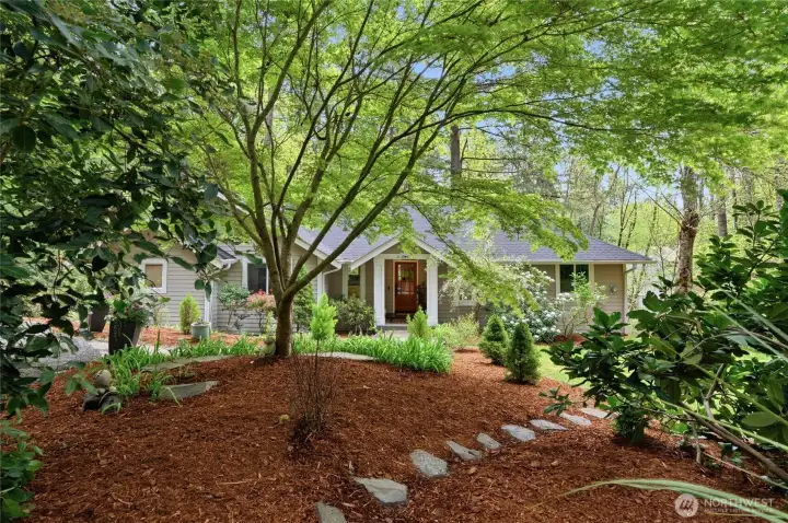 A lovely setting tucked in amongst the foilage and trees.