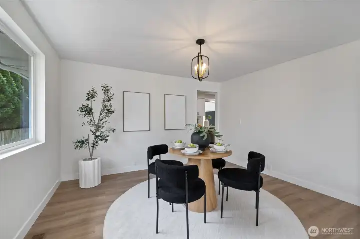 This large dining room will be a great place to host your next gathering. This large dining room will be a great place to host your next gathering.