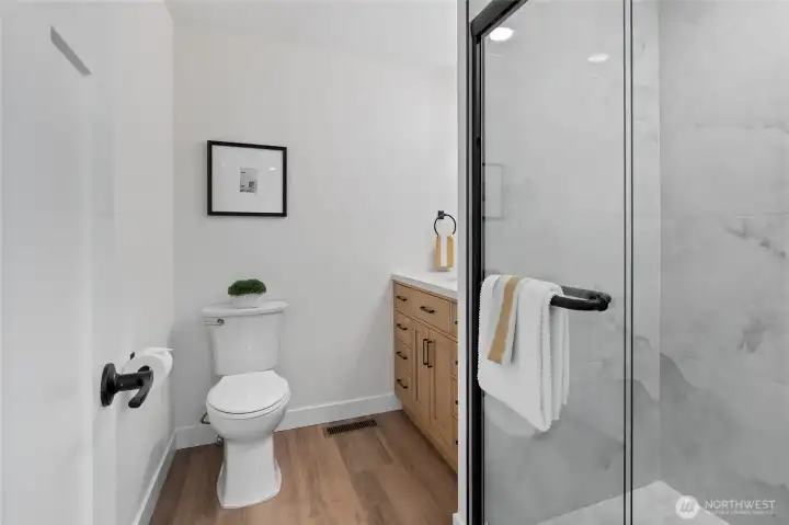 Remodeled primary bath. Remodeled primary bath.